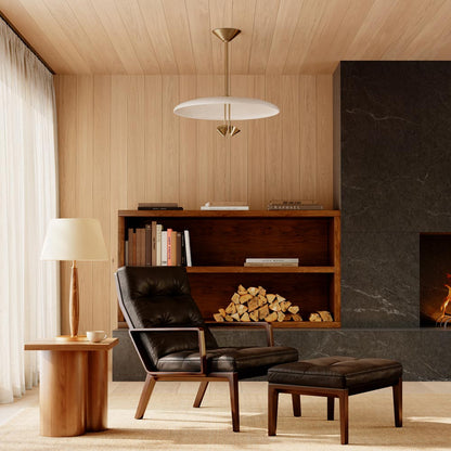 Garth LED Pendant Light in living room.