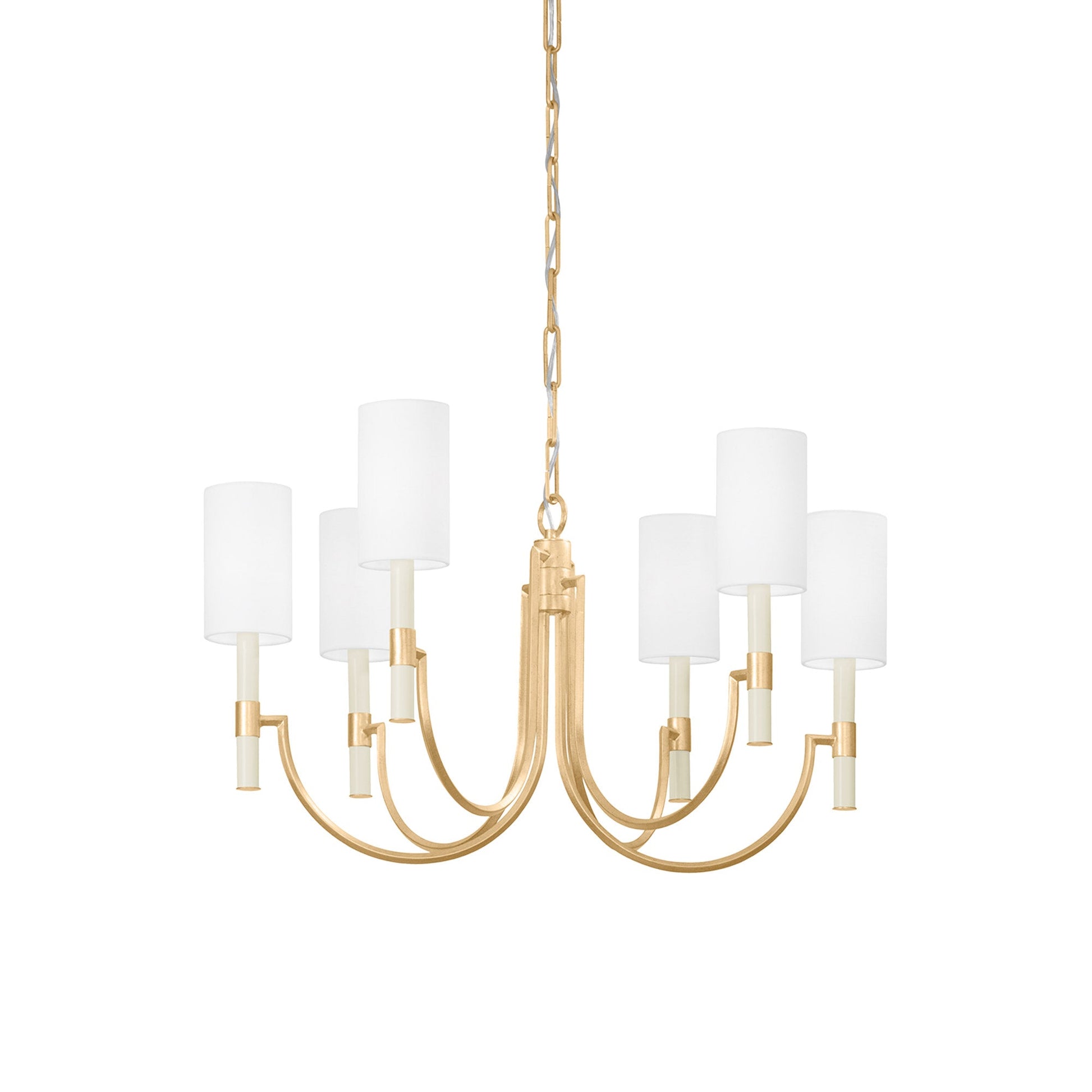 Gustine Chandelier in Vintage Gold Leaf (Small).