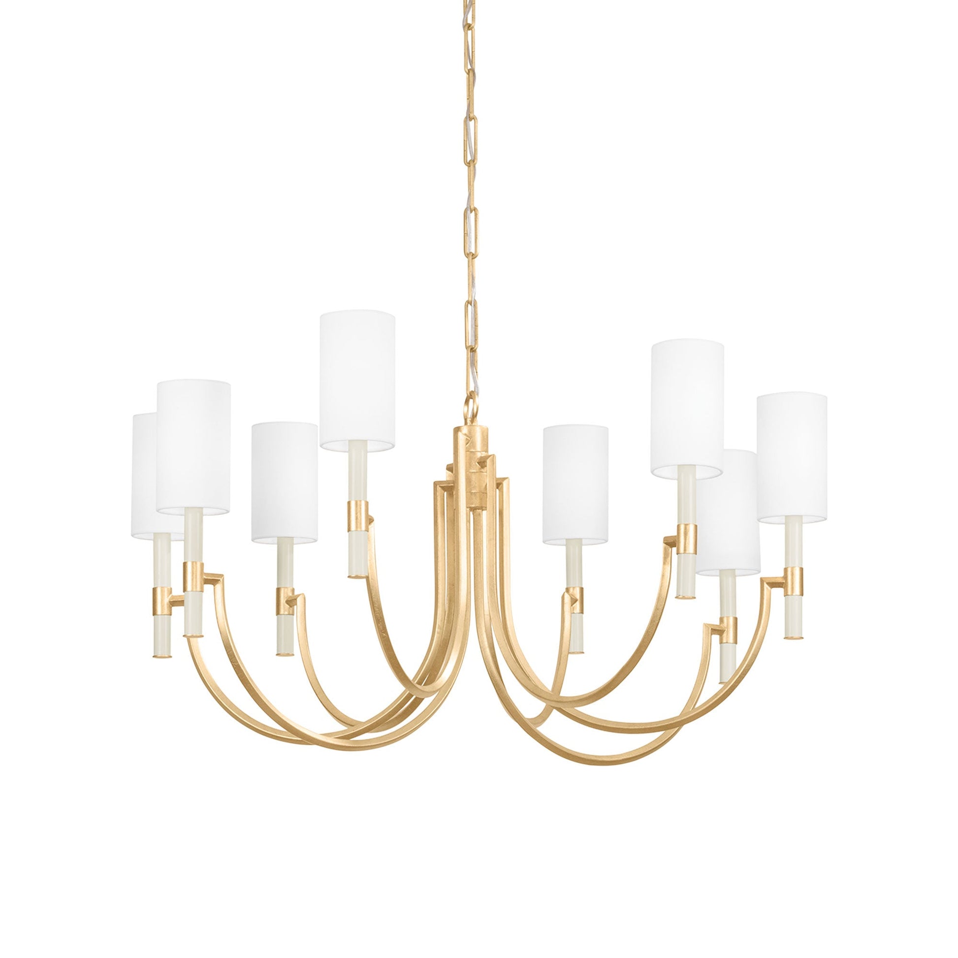 Gustine Chandelier in Vintage Gold Leaf (Large).
