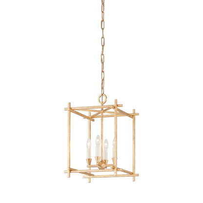 Huck Pendant Light in Vintage Gold Leaf (21.25-Inch).