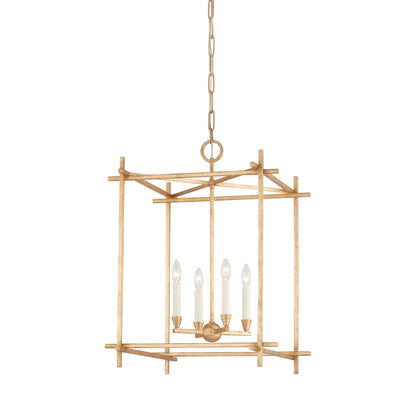 Huck Pendant Light in Vintage Gold Leaf (29.75-Inch).