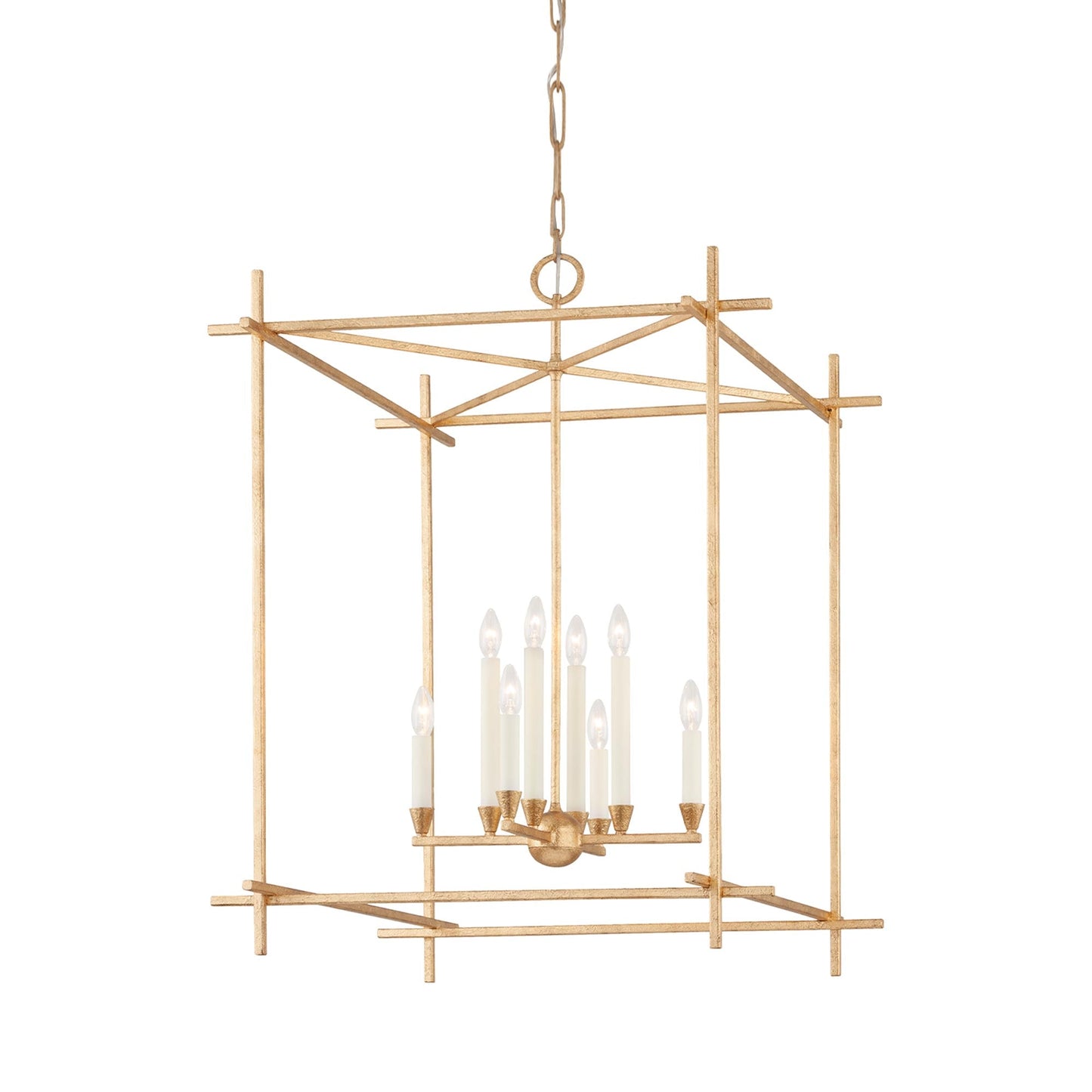 Huck Pendant Light in Vintage Gold Leaf (39-Inch).