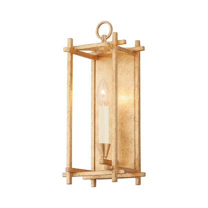 Huck Wall Light in Vintage Gold Leaf.