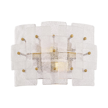 Jacik Wall Light in Vintage Gold Leaf.