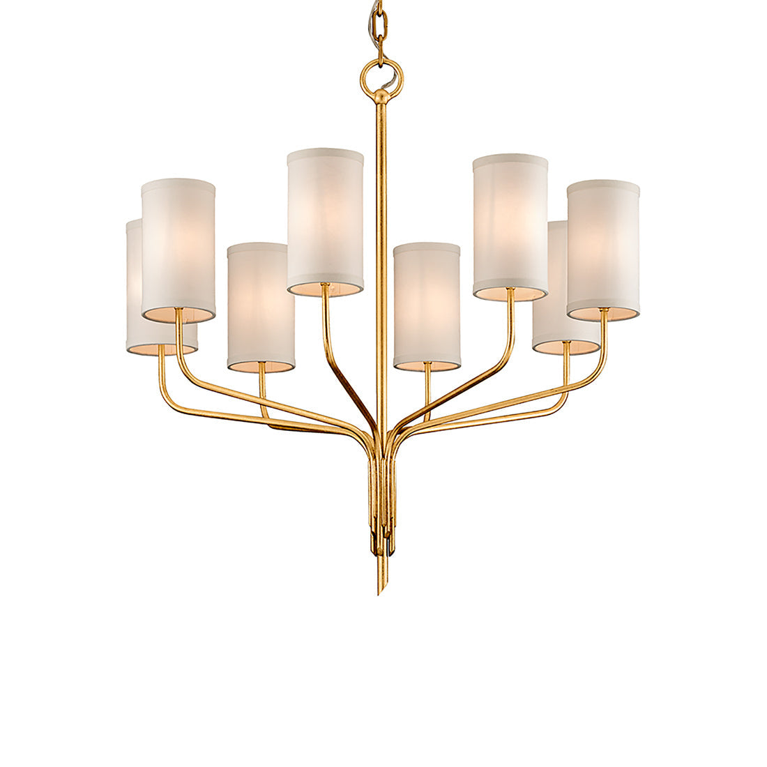 Juniper Chandelier in Gold Leaf (8-Light).