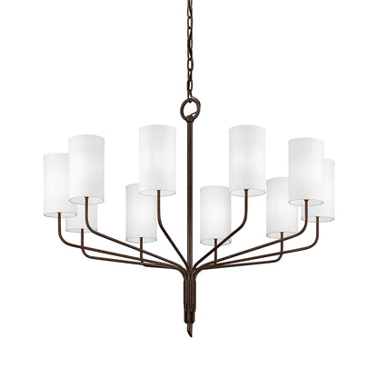 Juniper Chandelier in Heritage Bronze (10-Light).