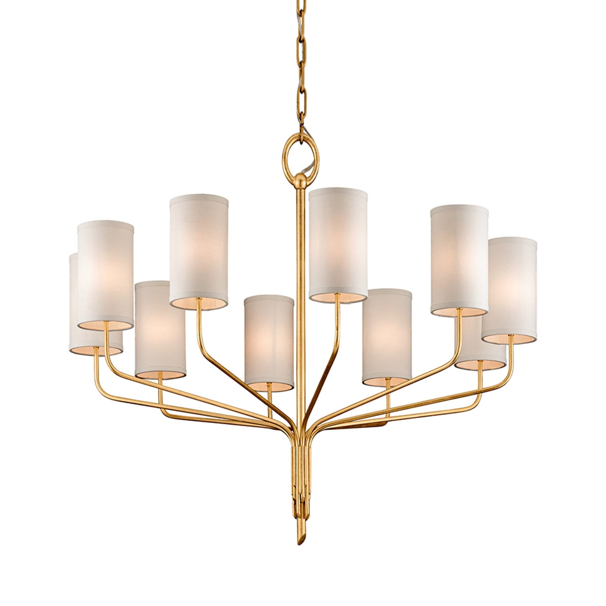 Juniper Chandelier in Gold Leaf (10-Light).