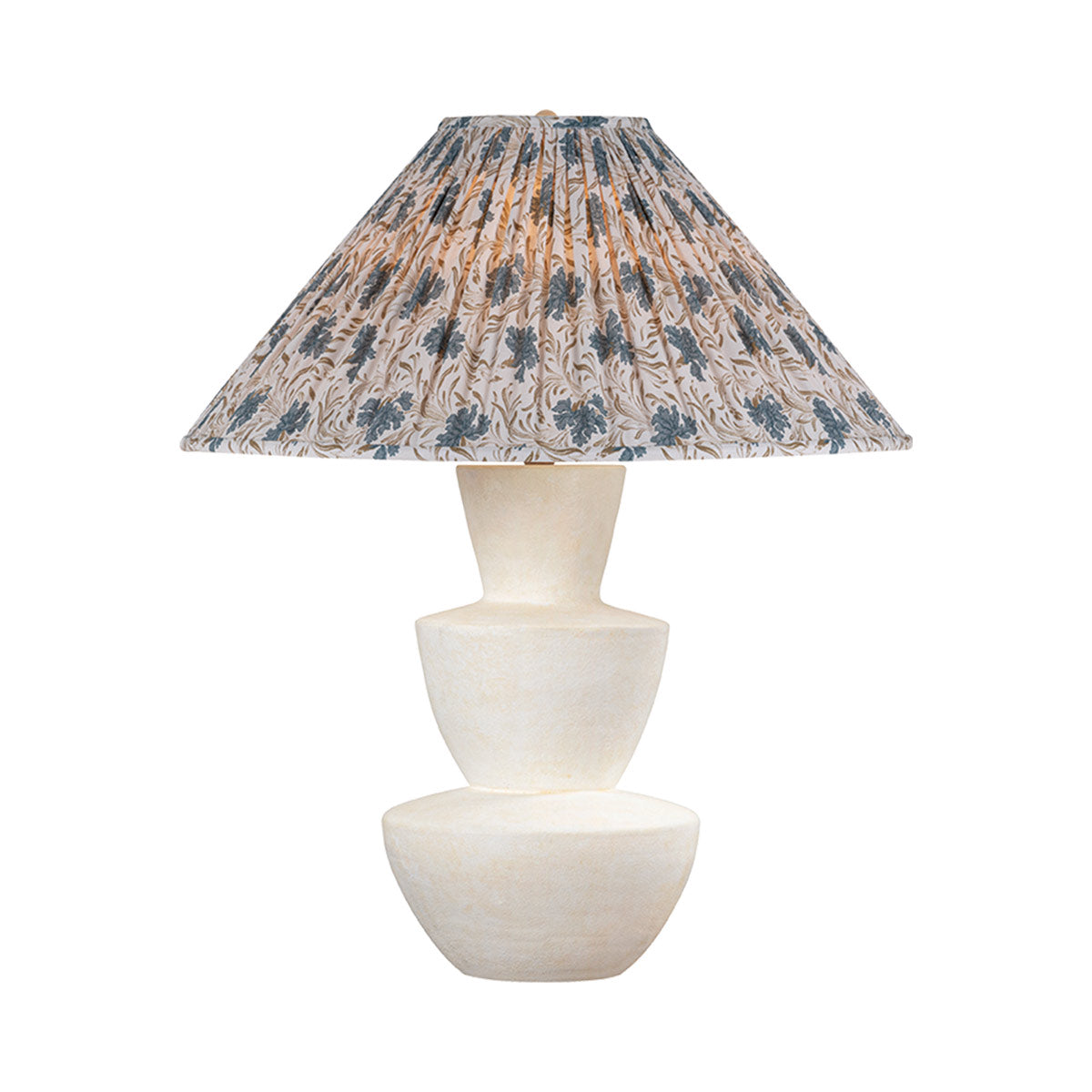 Kamas Table Lamp in Ceramic Ivory Texture/Bloom Slate.