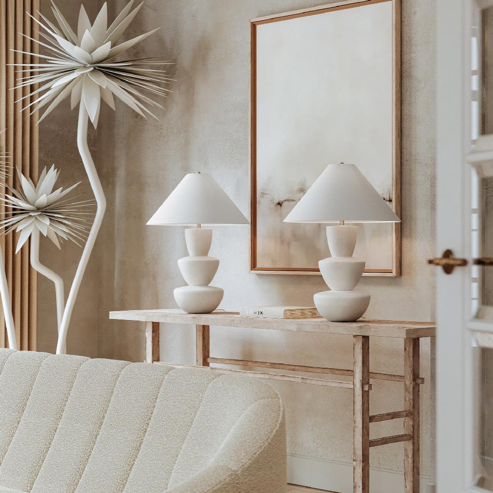 Kamas Table Lamp in living room.