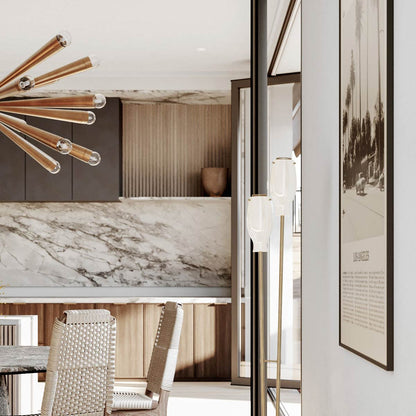 Keanu Chandelier in kitchen.