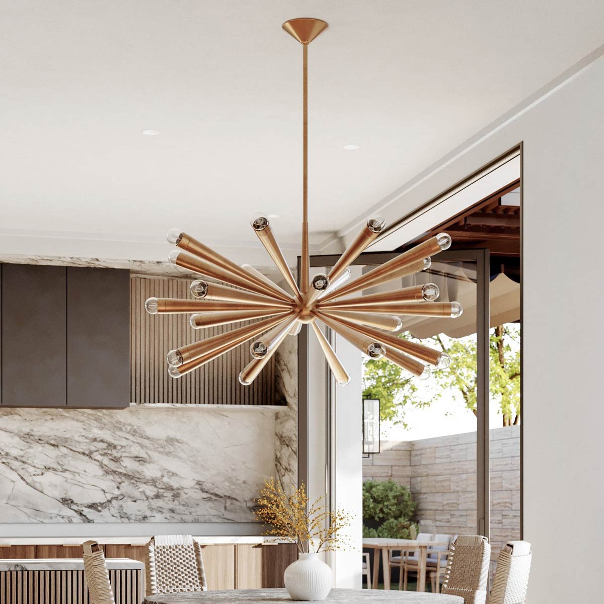 Keanu Chandelier in kitchen.