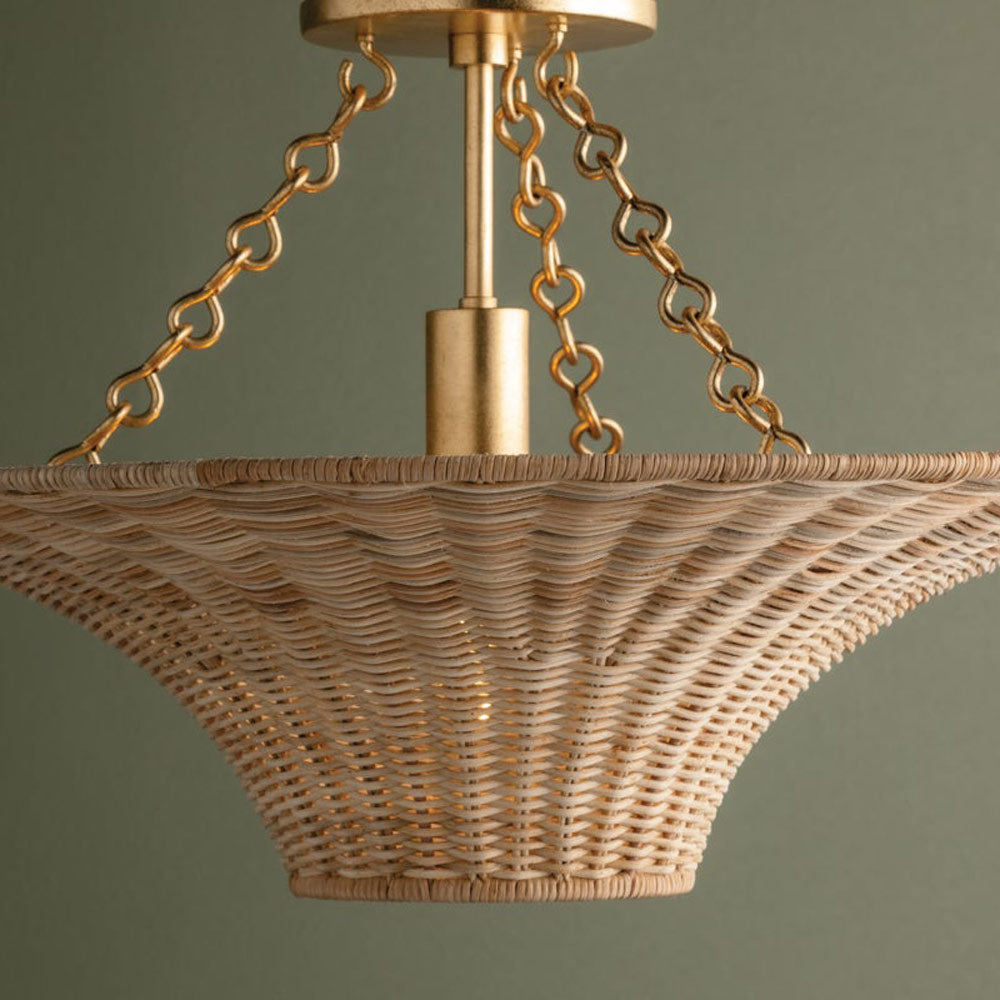 Ketan Semi Flush Mount Ceiling Light in Detail.