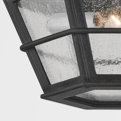 Lake County Outdoor Flush Mount Ceiling Light in Detail.