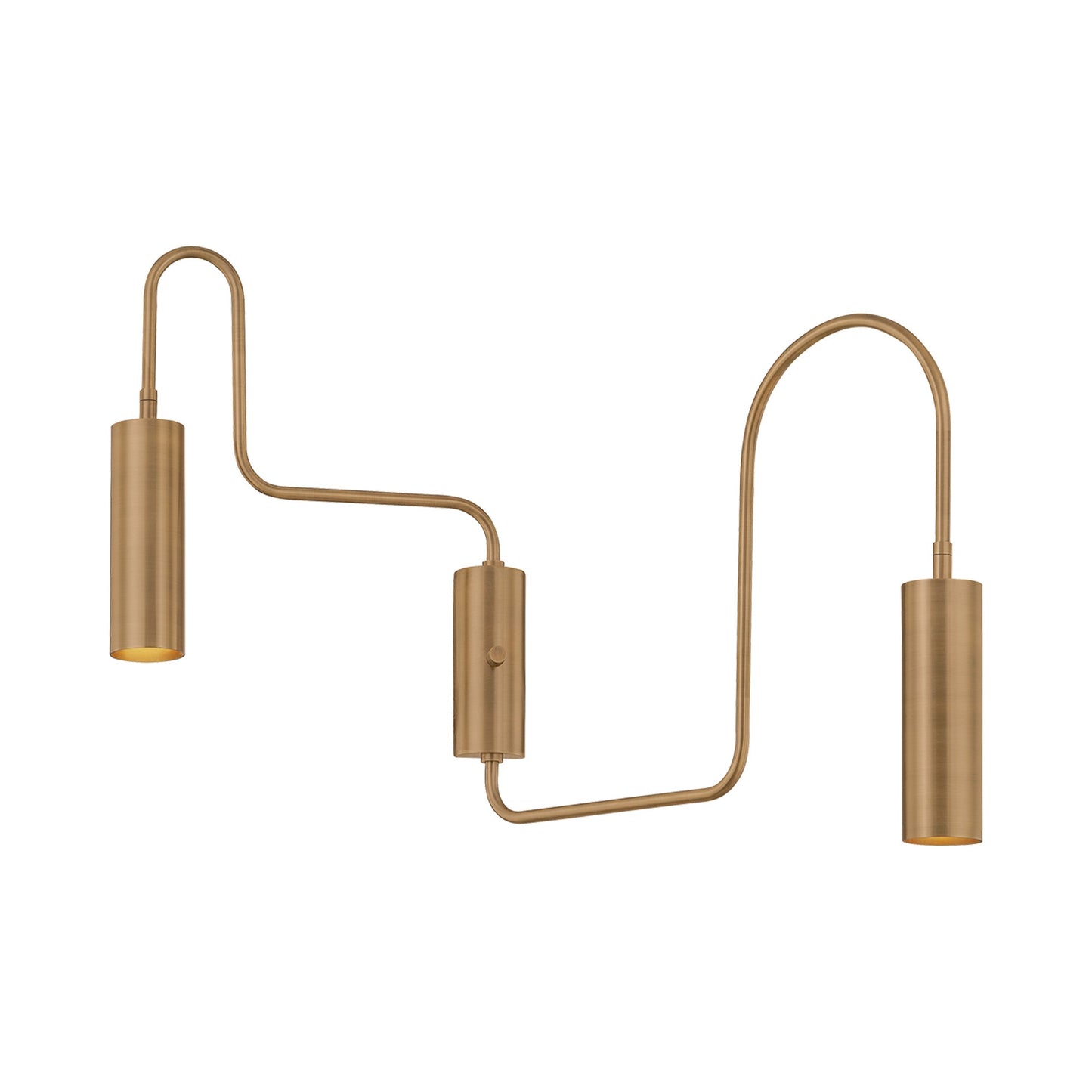 Lark Wall Light in Patina Brass.