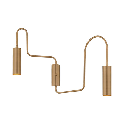 Lark Wall Light in Patina Brass.