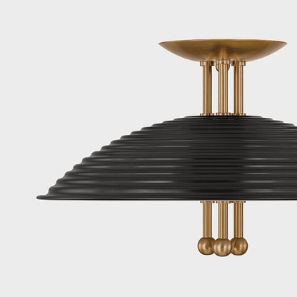 Larkin Semi Flush Mount Ceiling Light in Detail.