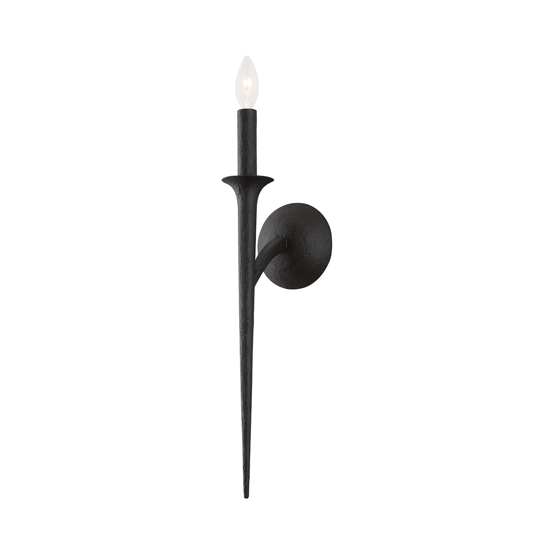 Luca Wall Light in Black Iron.