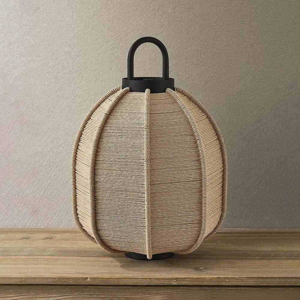 Maltby Outdoor LED Rechargeable Table Lamp in Detail.