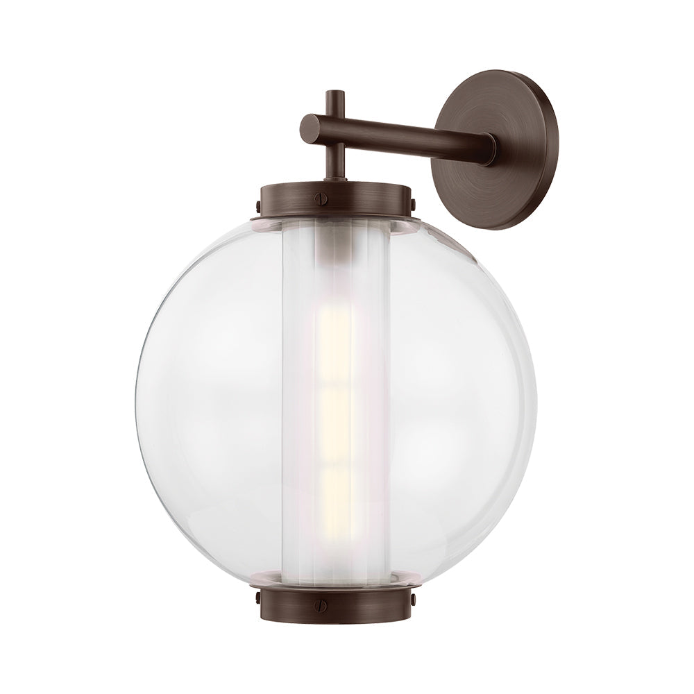 Marco Outdoor Wall Light in Bronze (18.25-Inch).