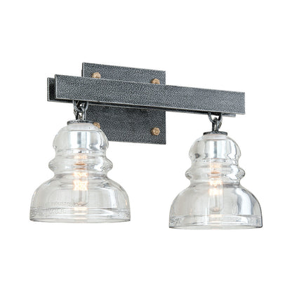Menlo Park Bath Vanity Light in Old Silver (2-Light).