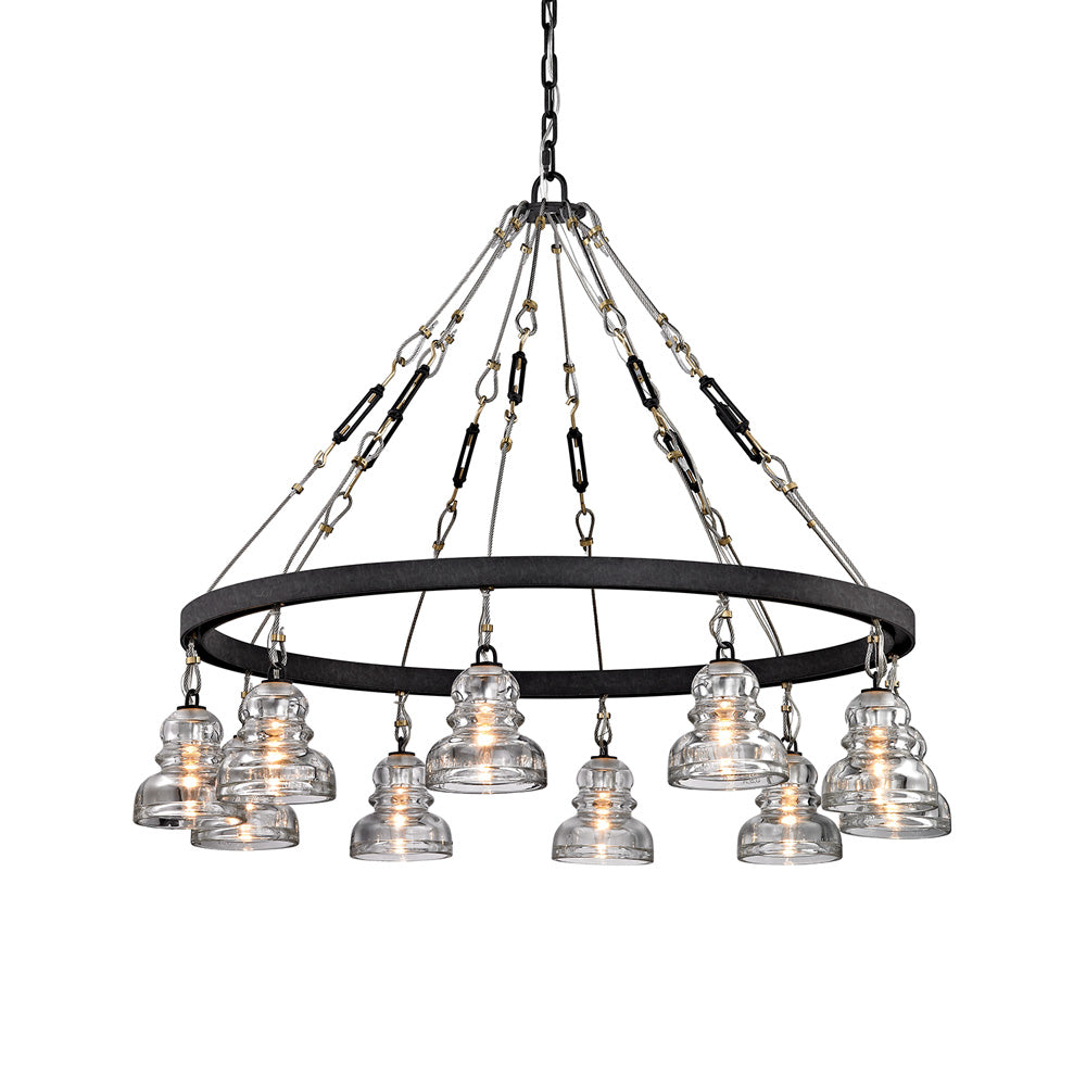 Menlo Park Chandelier in Deep Bronze (10-Light).