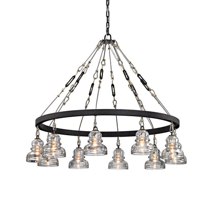 Menlo Park Chandelier in Deep Bronze (10-Light).