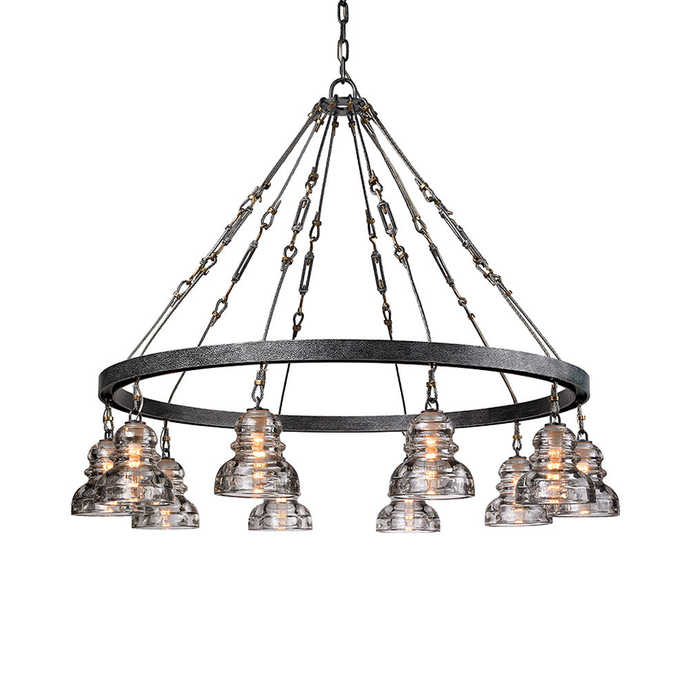 Menlo Park Chandelier in Old Silver (10-Light).