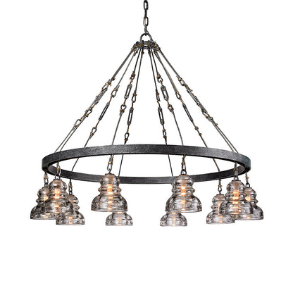 Menlo Park Chandelier in Old Silver (10-Light).