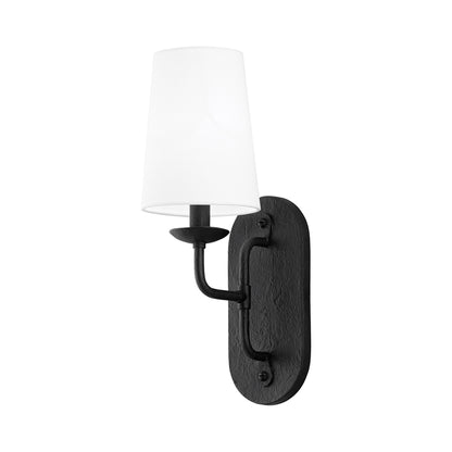 Moe Bath Wall Light in Black Iron.