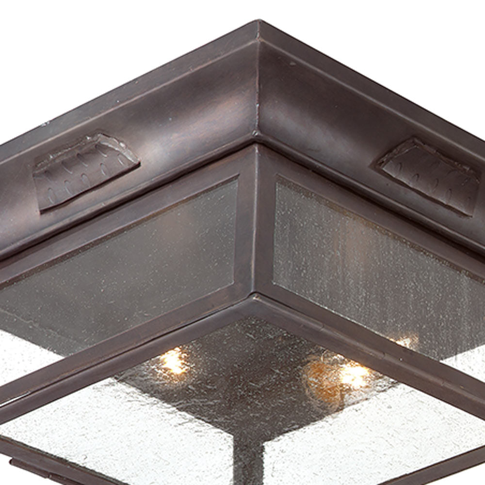 Newton Outdoor Flush Mount Ceiling Light in Detail.