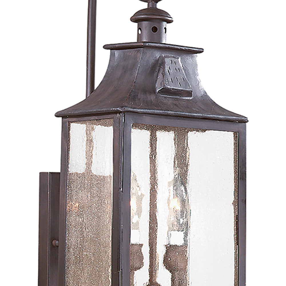 Newton Outdoor Rectangular Wall Light in Detail.