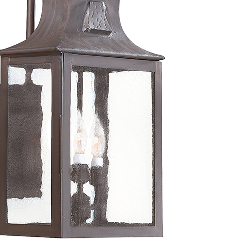 Newton Outdoor Rectangular Wall Light in Detail.