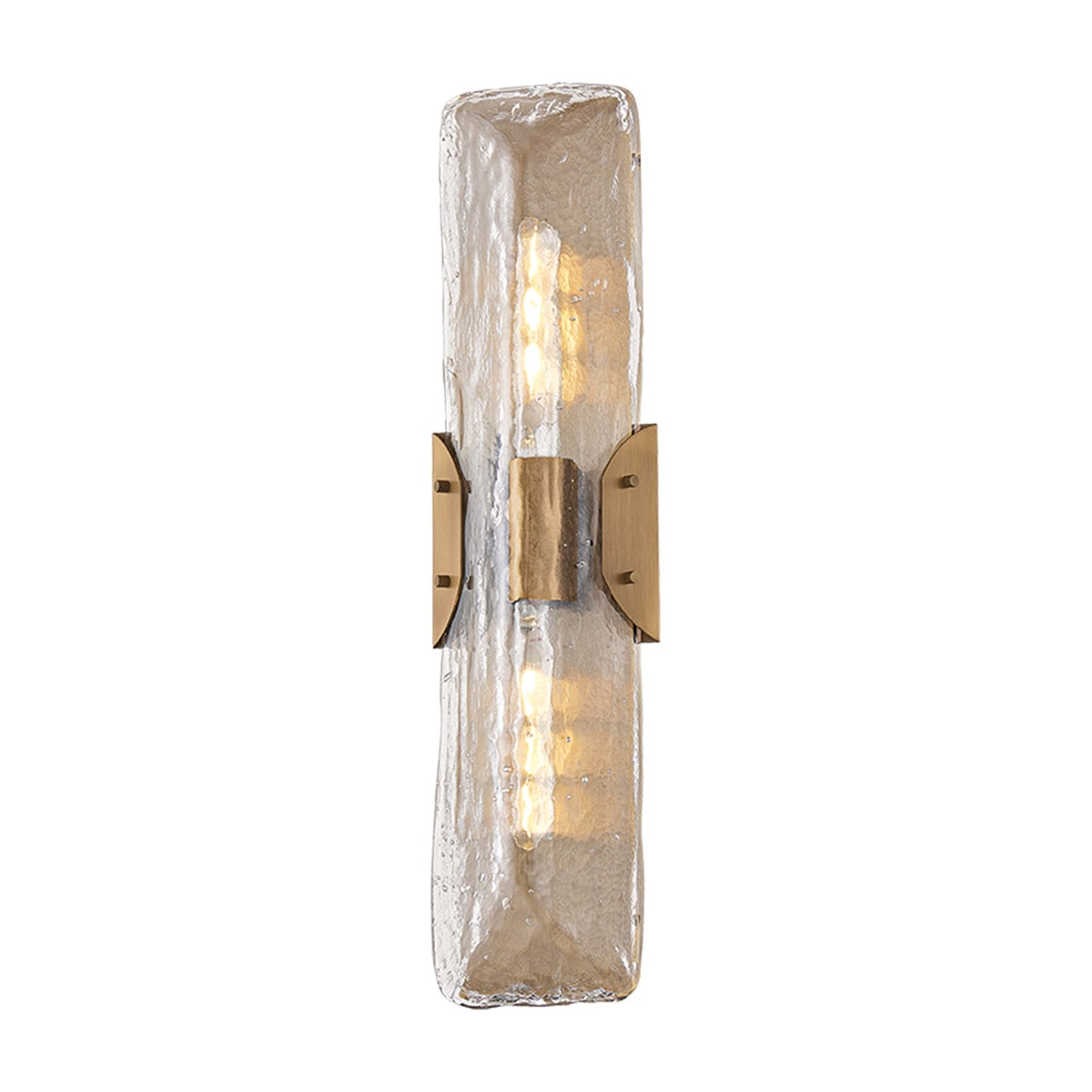 Nordic Wall Light in Patina Brass (24-Inch).