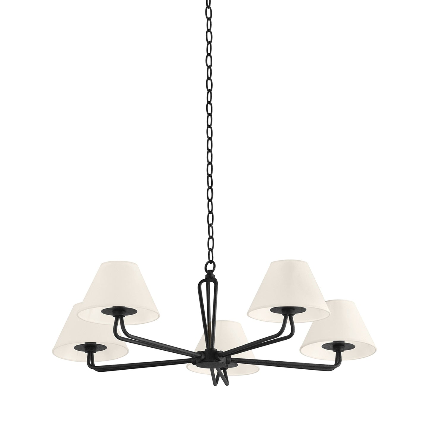 Ozias Chandelier in Black Iron (5-Light).