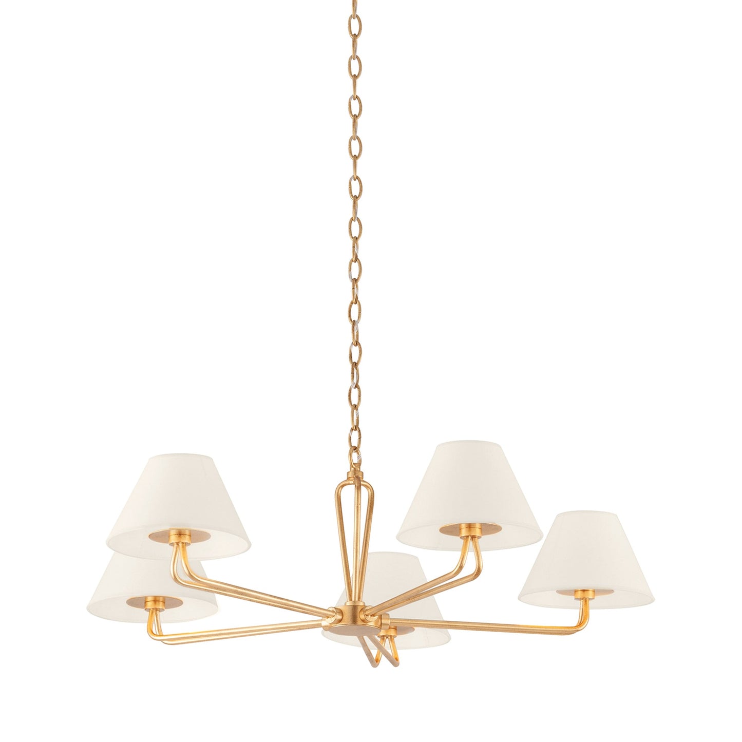 Ozias Chandelier in Vintage Gold Leaf (5-Light).
