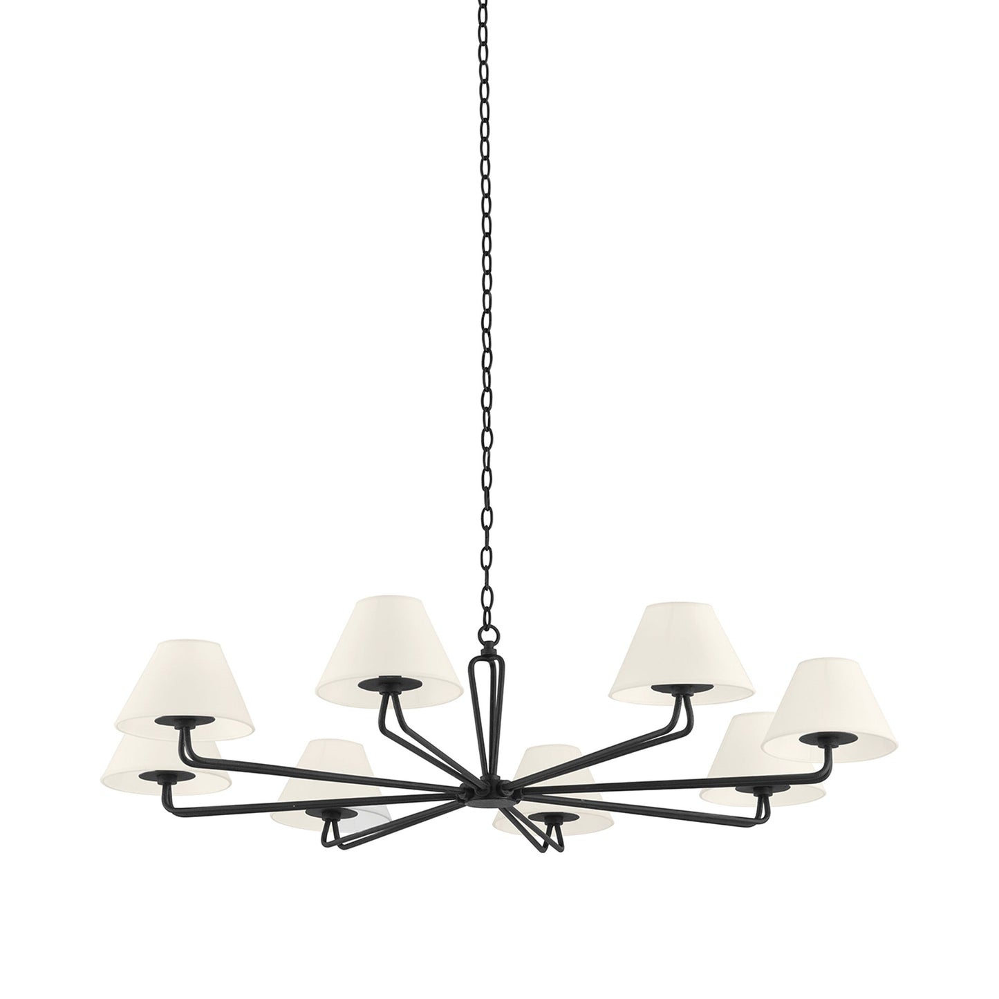 Ozias Chandelier in Black Iron (8-Light).