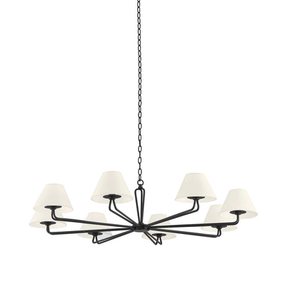 Ozias Chandelier in Black Iron (8-Light).
