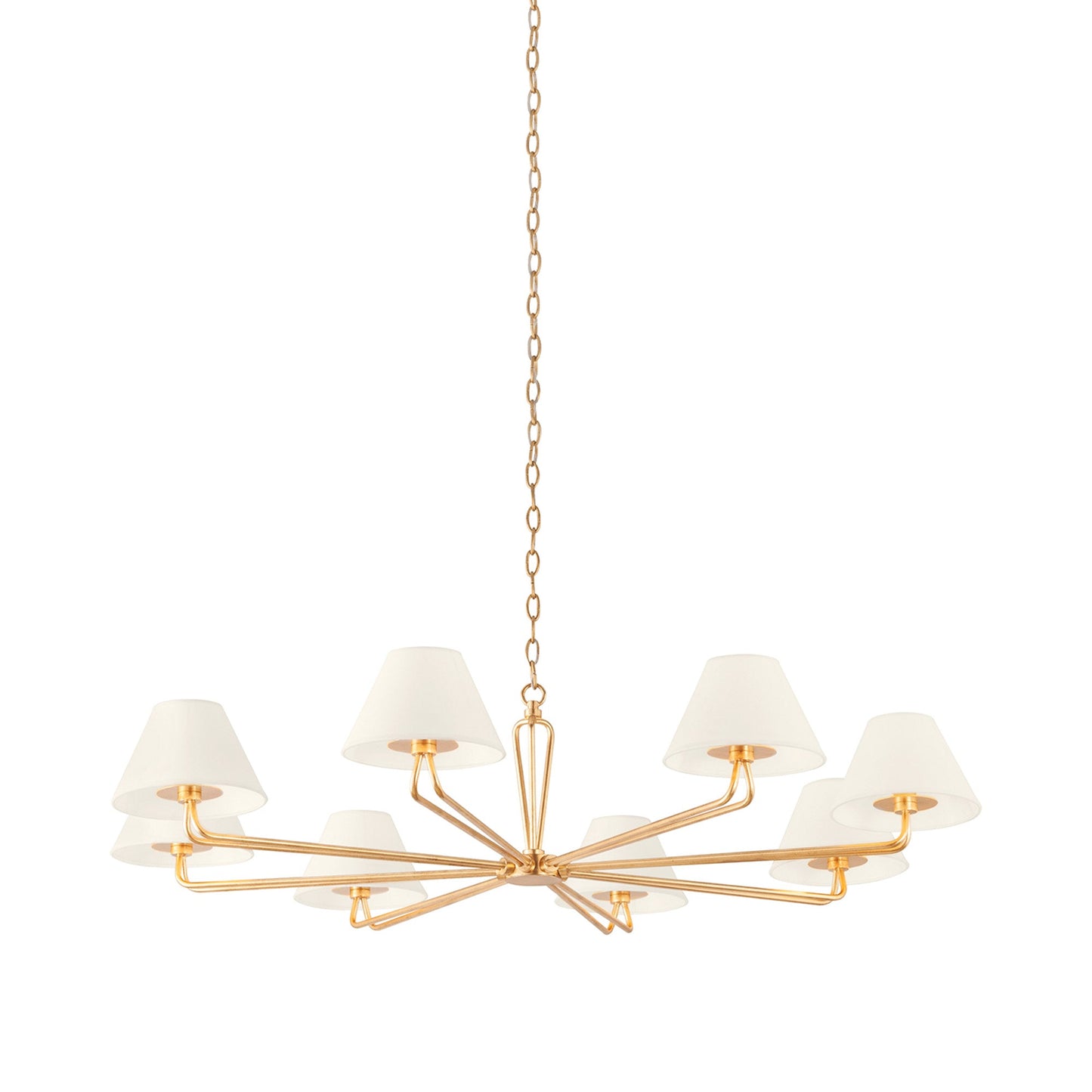 Ozias Chandelier in Vintage Gold Leaf (8-Light).