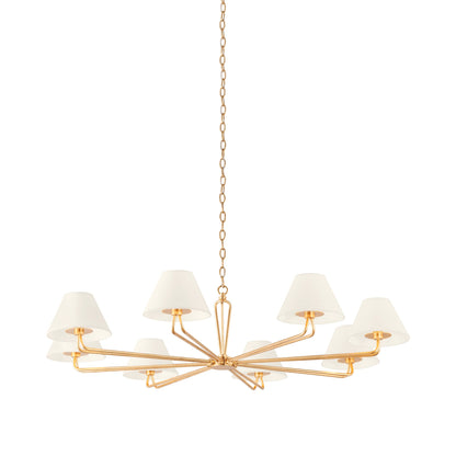 Ozias Chandelier in Vintage Gold Leaf (8-Light).
