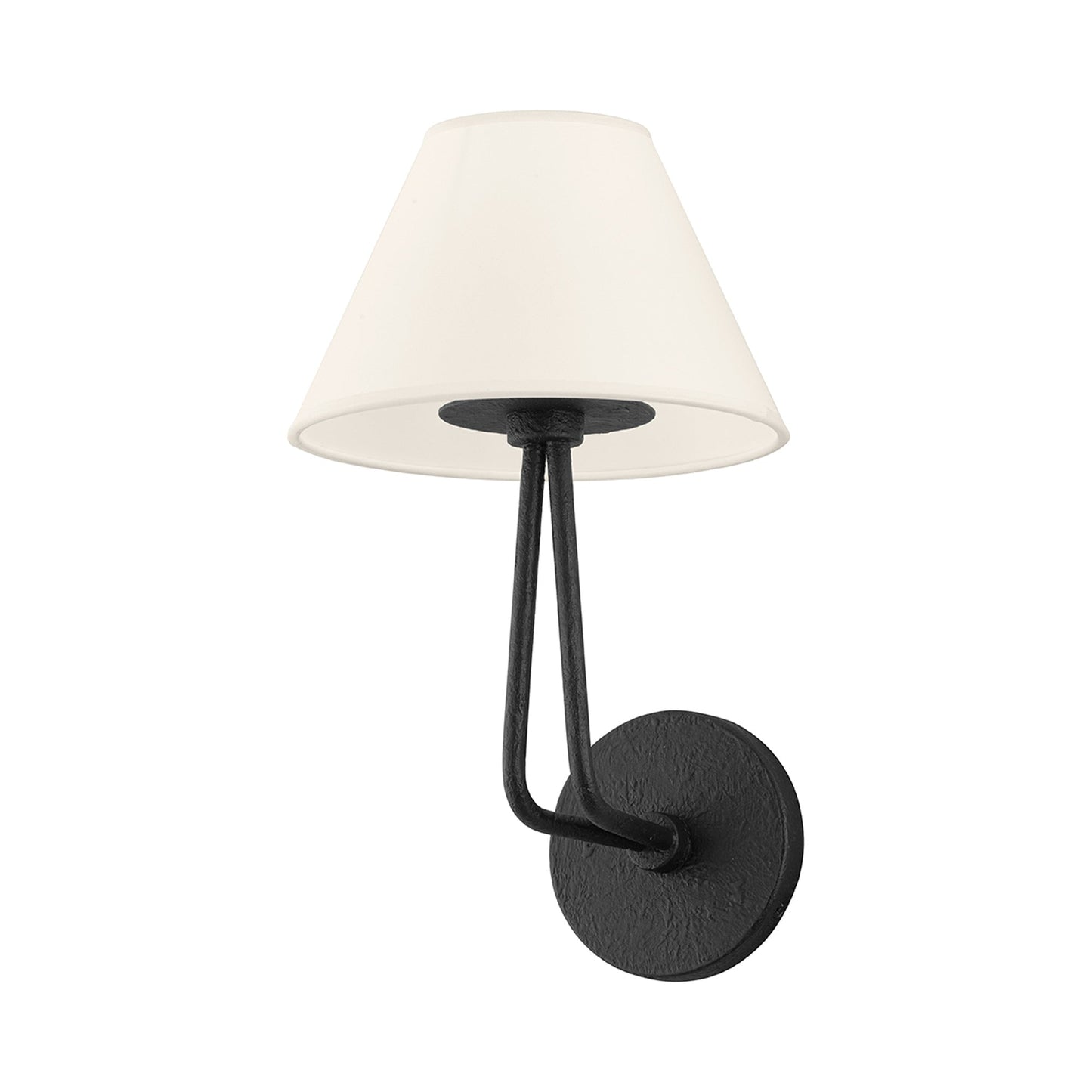 Ozias Wall Light in Black Iron.