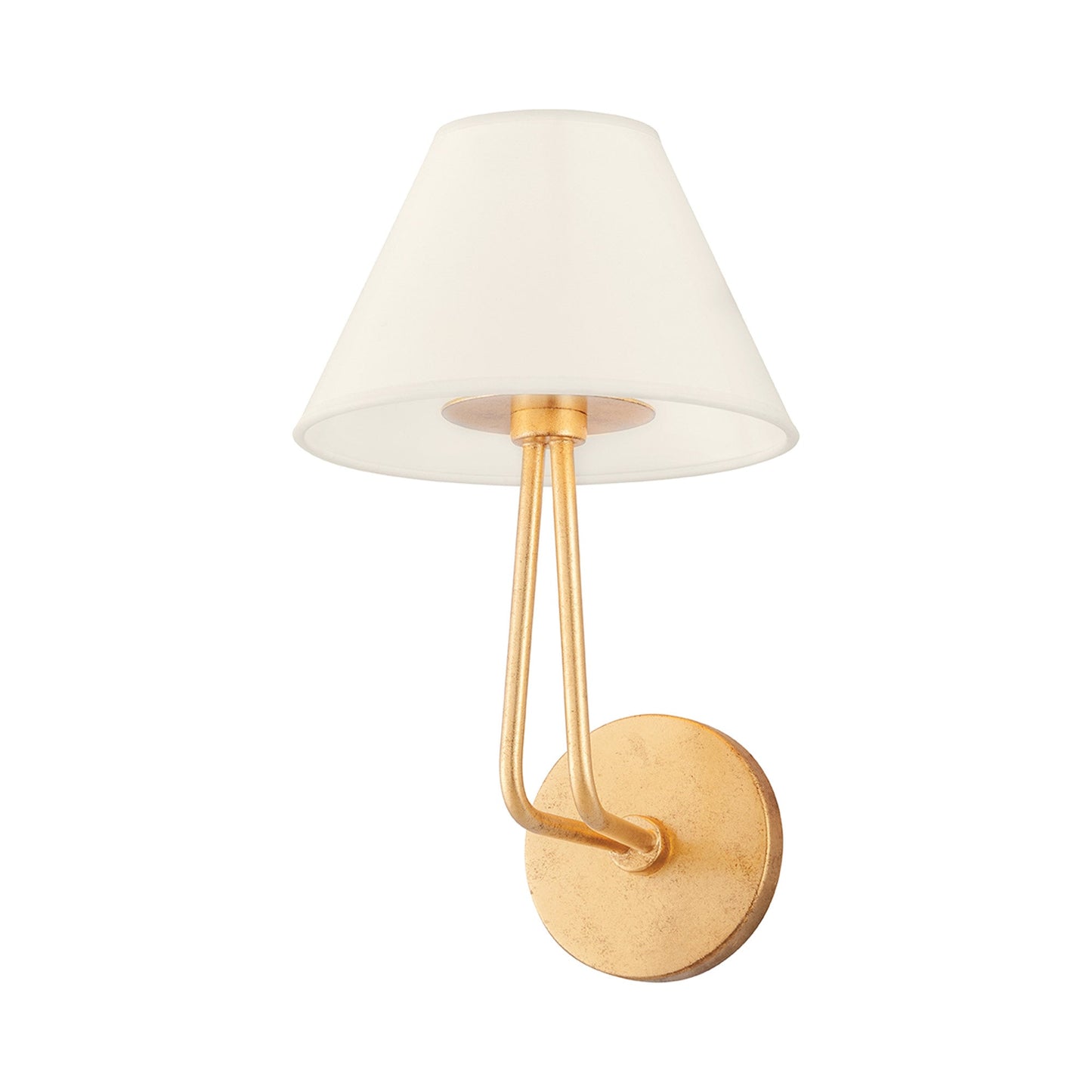 Ozias Wall Light in Vintage Gold Leaf.