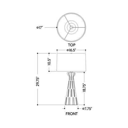 Palma Table Lamp - line drawing.