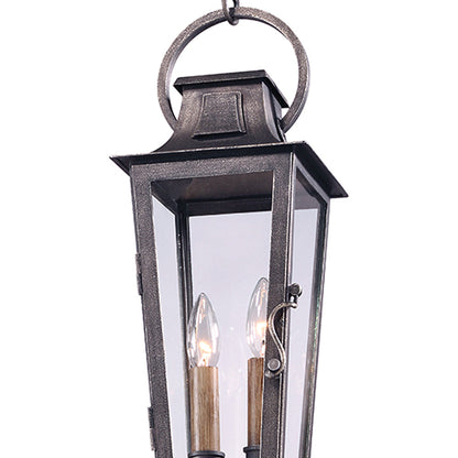 Parisian Square Outdoor Pendant Light in Detail.