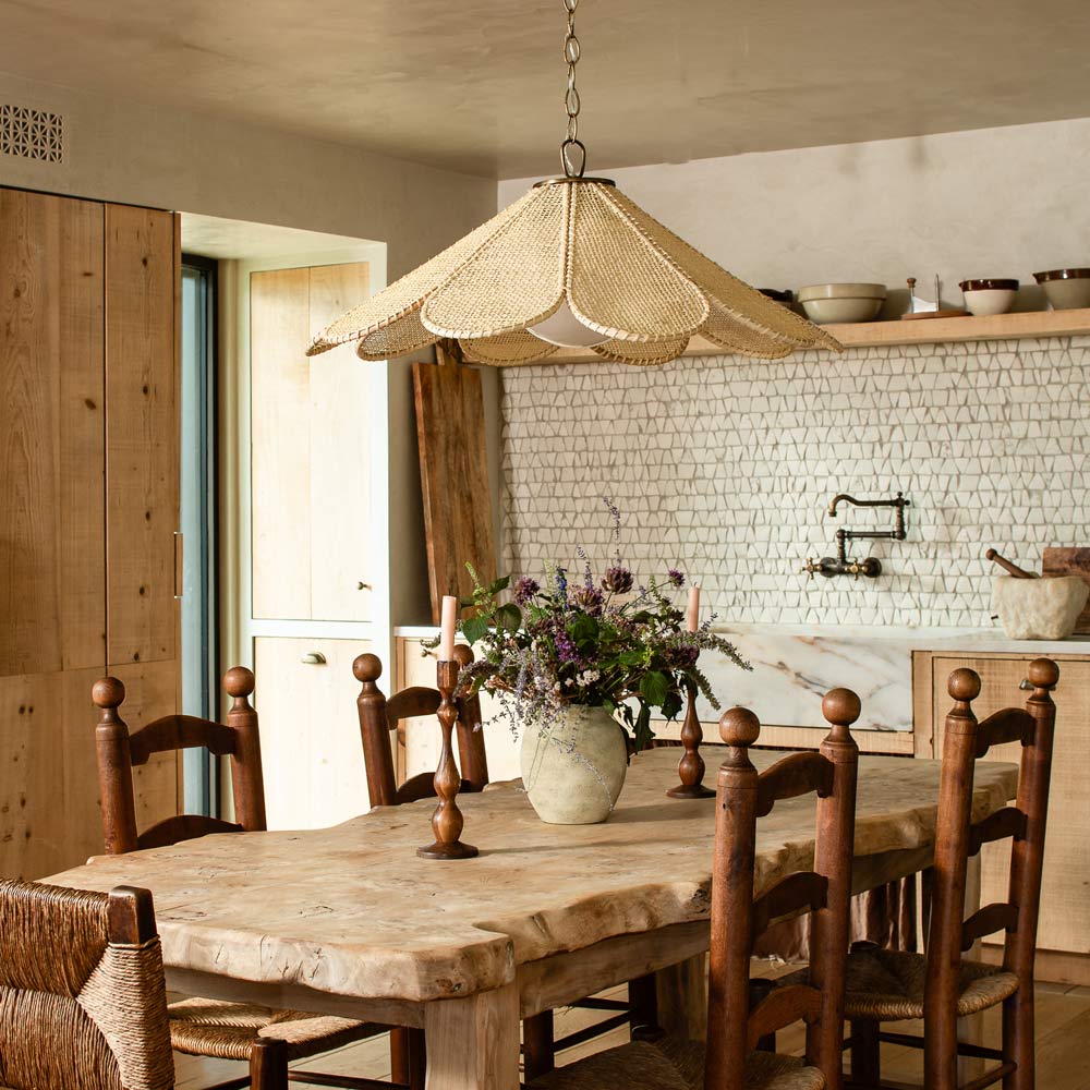 Petal Pendant Light in dining room.