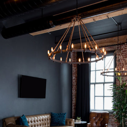 Pike Place Chandelier in living room.