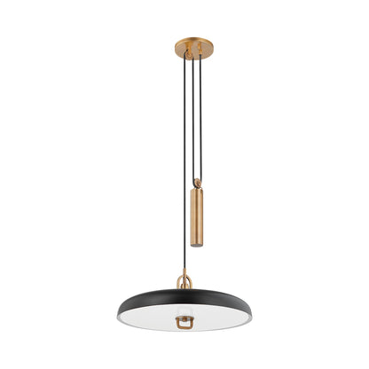 Plummet LED Pendant Light in Soft Black.