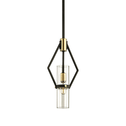 Raef Mini Pendant Light in Textured Bronze/Brushed Brass (Small).