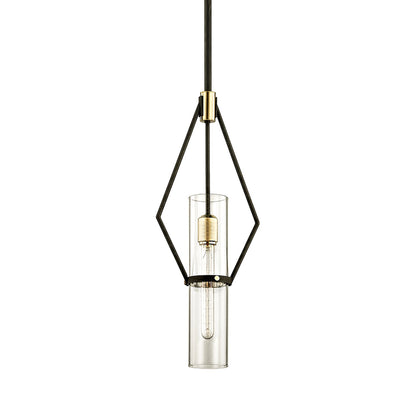 Raef Mini Pendant Light in Textured Bronze/Brushed Brass (Large).
