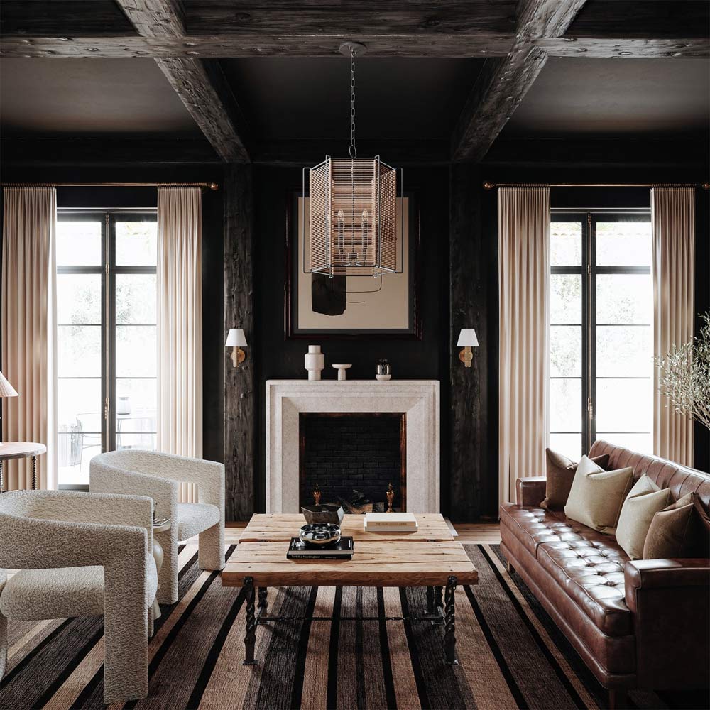 Ramon Pendant Light in living room.