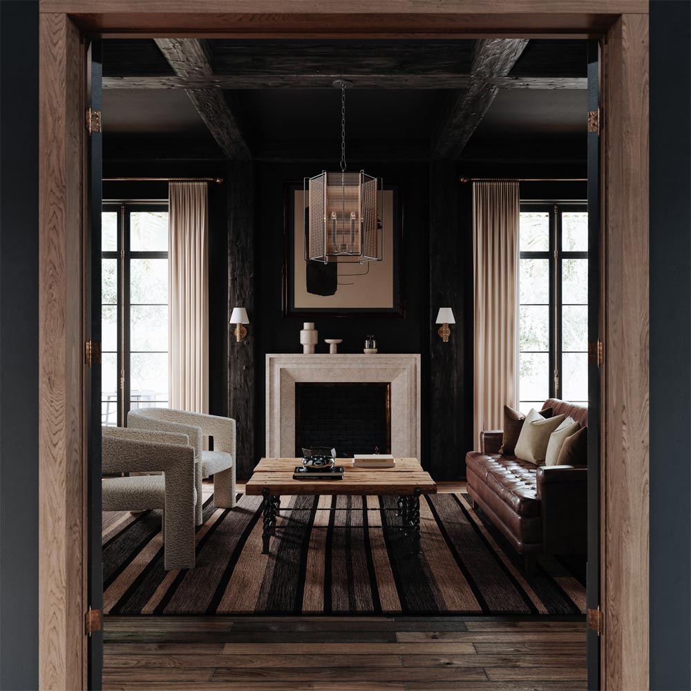 Ramon Pendant Light in living room.